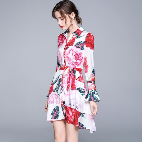 two piece dress europe fashions floral spring runway print shirt enlargement sleeves elegant female casual office party dress tqwg, White
two piece dress europe fashions floral spring runway print shirt enlargement sleeves elegant female casual office party dress tqwg, White