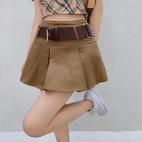 women's shorts retro belt mini skirt women a-line pleated high waist jk short skirts female plus size summer girl student saia mujer, White;black
women's shorts retro belt mini skirt women a-line pleated high waist jk short skirts female plus size summer girl student saia mujer, White;black