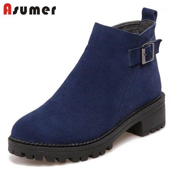 boots asumer 2021 fashion round toe ankle women cow suede leather flat platform zipper buckle size 33-43, Black
boots asumer 2021 fashion round toe ankle women cow suede leather flat platform zipper buckle size 33-43, Black