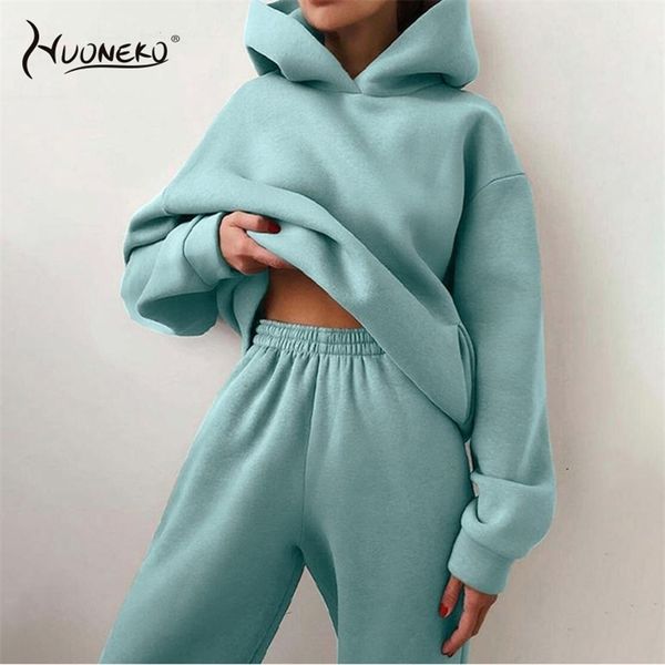 oversized women tracksuit casual solid two piece sets hooded sport suits autumn winter warm hoodies sweatshirts fleece whd25 211126, White
oversized women tracksuit casual solid two piece sets hooded sport suits autumn winter warm hoodies sweatshirts fleece whd25 211126, White
