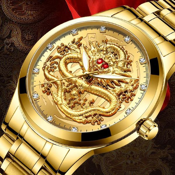 wristwatches golden mens watches chinese dragon watch waterproof full steel quartz clock male relogio masculino, Slivery;brown
wristwatches golden mens watches chinese dragon watch waterproof full steel quartz clock male relogio masculino, Slivery;brown