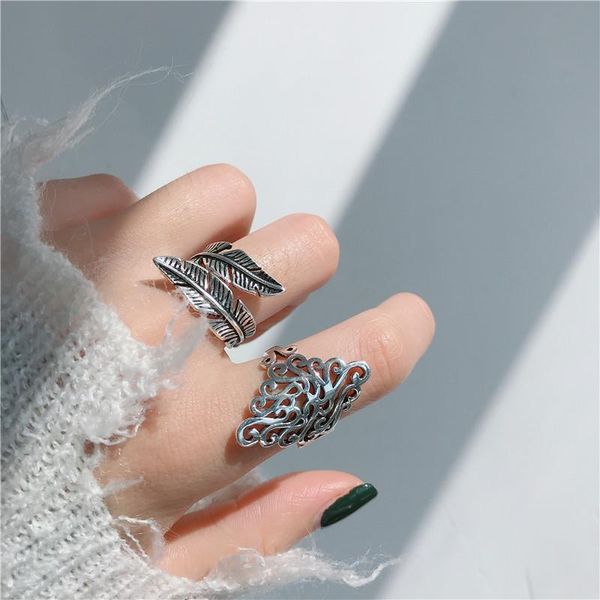 sterling silver adjustable ring trendy personality korea leaf jewelry vintage resizable female cluster rings, Golden;silver
sterling silver adjustable ring trendy personality korea leaf jewelry vintage resizable female cluster rings, Golden;silver