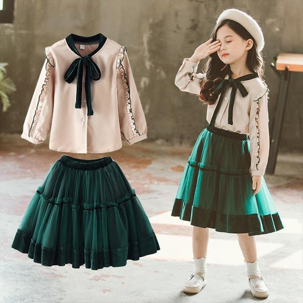 fashion princess clothing set girls bow blouse lace skirt 2pcs girl spring autumn teenage clothes sets 4 6 8 10, White
fashion princess clothing set girls bow blouse lace skirt 2pcs girl spring autumn teenage clothes sets 4 6 8 10, White