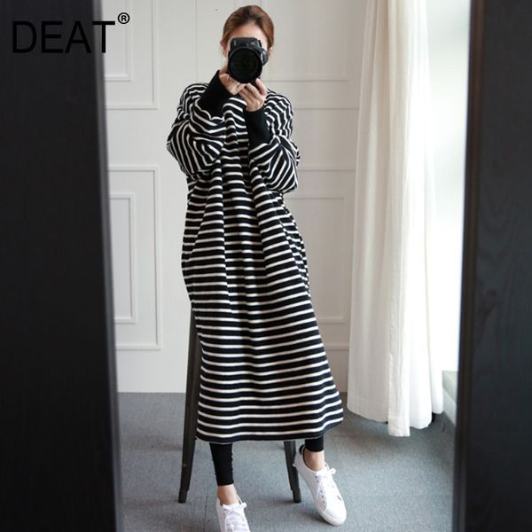 casual dresses deat leisure mid calf lantern sleeve turtleneck women loose oversize striped pattern dress autumn winter td448 jujz, Black;gray
casual dresses deat leisure mid calf lantern sleeve turtleneck women loose oversize striped pattern dress autumn winter td448 jujz, Black;gray