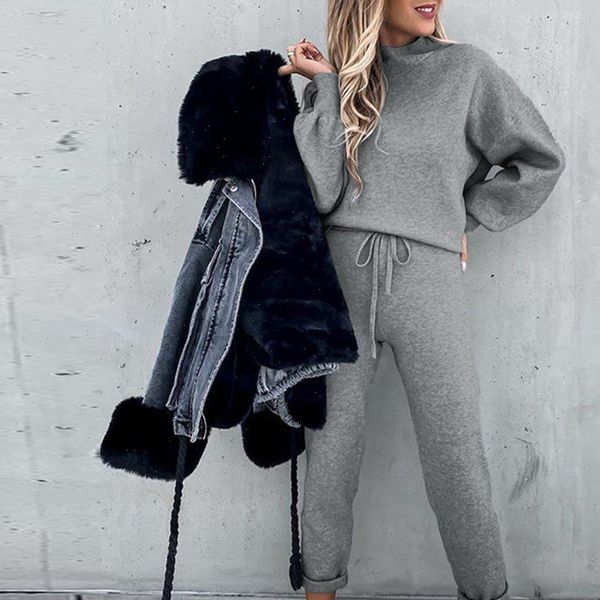 spring sets tracksuit streetwear womens tracksuits o neck clothing elastic waist pants full sleeves casual women long, Gray
spring sets tracksuit streetwear womens tracksuits o neck clothing elastic waist pants full sleeves casual women long, Gray