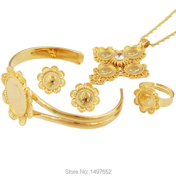 earrings & necklace est ethiopian 5pcs coin cross wedding jewelry sets 22k gold color rhinestone bridal romantic habesha for women, Silver
earrings & necklace est ethiopian 5pcs coin cross wedding jewelry sets 22k gold color rhinestone bridal romantic habesha for women, Silver
