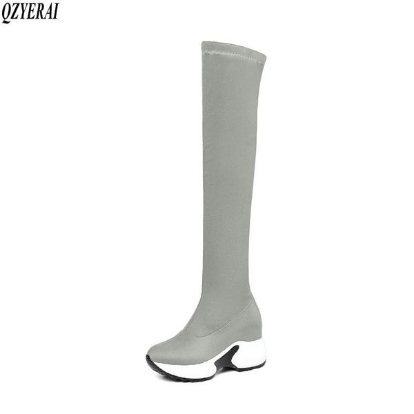 boots 2021 stretch fabrics over the knee height increasing round toe women shoes autumn winter casual long size34-43, Black
boots 2021 stretch fabrics over the knee height increasing round toe women shoes autumn winter casual long size34-43, Black