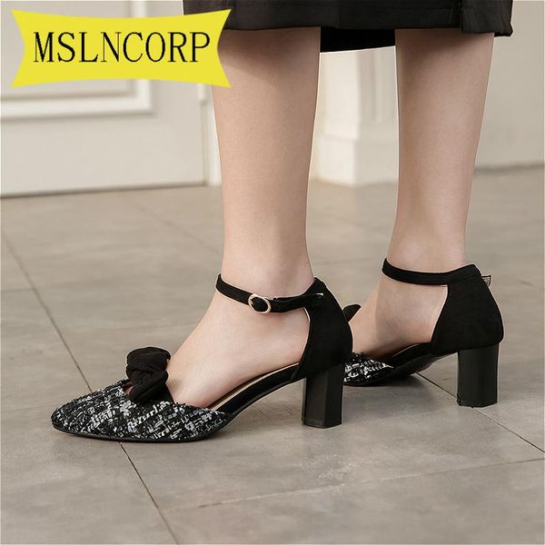 dress shoes plus size 34-48 women pointed toe summer bow plaid sandals indoor hollow heel fashion wild thick zapatos de mujer, Black
dress shoes plus size 34-48 women pointed toe summer bow plaid sandals indoor hollow heel fashion wild thick zapatos de mujer, Black