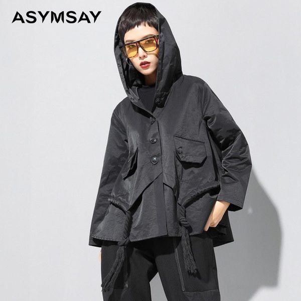 black fashion tide spring autumn short coat windbreaker irregular stitch loose womens hooded streetwear women's trench coats, Tan;black
black fashion tide spring autumn short coat windbreaker irregular stitch loose womens hooded streetwear women's trench coats, Tan;black
