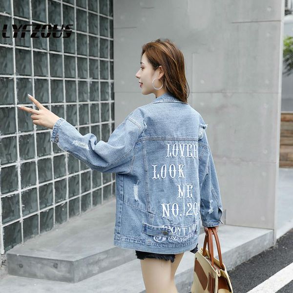 women's jackets chaqueta mujer vintage letters embroidery jeans jacket women retro holes large size denim coat oversize basic 2021, Black;brown
women's jackets chaqueta mujer vintage letters embroidery jeans jacket women retro holes large size denim coat oversize basic 2021, Black;brown
