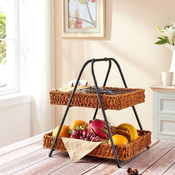 bathroom shelves american style two-layer shelf deskfruit basket restaurant storage rack rattan kitchen finishing
bathroom shelves american style two-layer shelf deskfruit basket restaurant storage rack rattan kitchen finishing