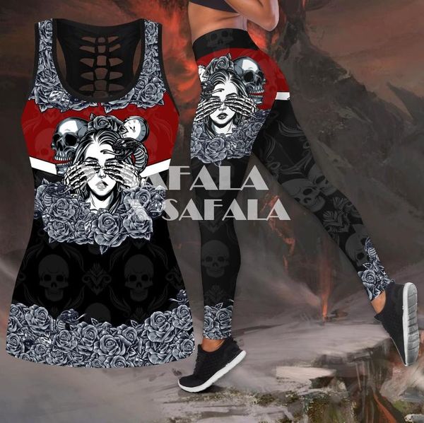 women's two piece pants love skull and tattoos yoga set women 3d print vest hollow out tank high waist legging summer casual sport-1, White
women's two piece pants love skull and tattoos yoga set women 3d print vest hollow out tank high waist legging summer casual sport-1, White