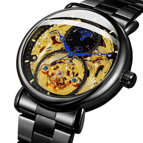 3atm men watches automatic mechanical watertight fashion gifts for lovers, Slivery;brown
3atm men watches automatic mechanical watertight fashion gifts for lovers, Slivery;brown
