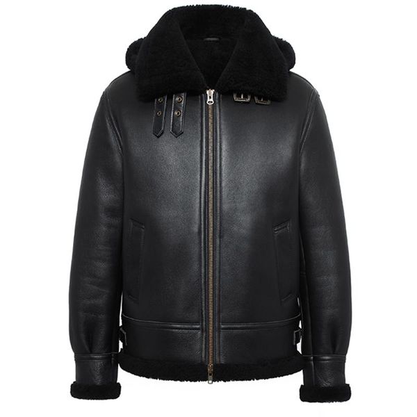 men's leather & faux sheepskin shearling jacket mens detachable hooded b3 bomber men fur coat black color
men's leather & faux sheepskin shearling jacket mens detachable hooded b3 bomber men fur coat black color