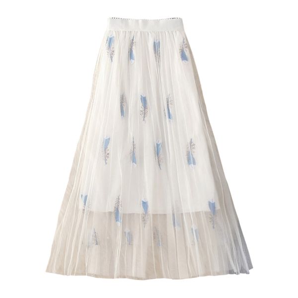 mesh a line feathers embroidery white beige maxi long skirt high street empire vintage retro s0050 210514, Black
mesh a line feathers embroidery white beige maxi long skirt high street empire vintage retro s0050 210514, Black