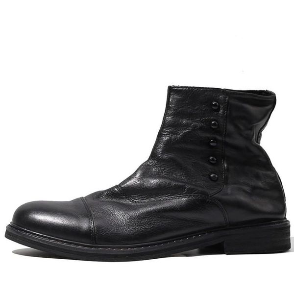 boots autumn british style vintage men side zip handmade work round toe genuine leather booties casual safety shoes, Black
boots autumn british style vintage men side zip handmade work round toe genuine leather booties casual safety shoes, Black