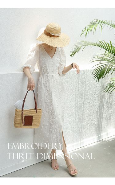 dresses high-class sense, pure cotton embroidery, french tea break, retro light mature royal sister long , gentle temperament, waist waist,, Black;gray
dresses high-class sense, pure cotton embroidery, french tea break, retro light mature royal sister long , gentle temperament, waist waist,, Black;gray