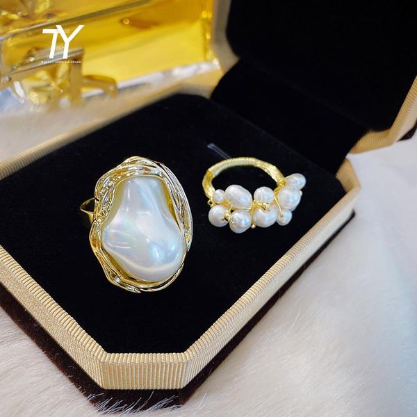 gothic baroque geometric elements pearl opening rings for woman fashion korean jewelry wedding party luxury girl's ring cluster, Golden;silver
gothic baroque geometric elements pearl opening rings for woman fashion korean jewelry wedding party luxury girl's ring cluster, Golden;silver