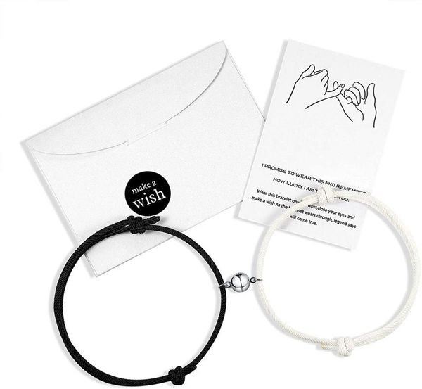 bangle 2pcs couple bracelet love friendship rope braided distance magnetic bracelets paired jewelry lover women men charm, Black
bangle 2pcs couple bracelet love friendship rope braided distance magnetic bracelets paired jewelry lover women men charm, Black