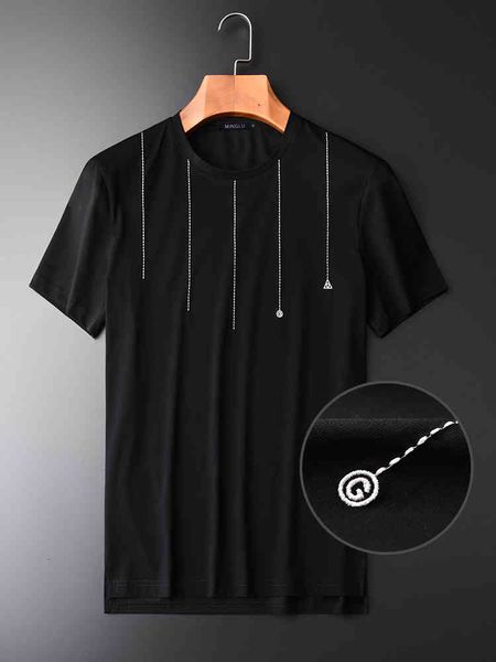 tee shirt shirt summer short sleeve fashion hight quality chest stripe and letter embroidered design slim men's t-shirts, White;black
tee shirt shirt summer short sleeve fashion hight quality chest stripe and letter embroidered design slim men's t-shirts, White;black