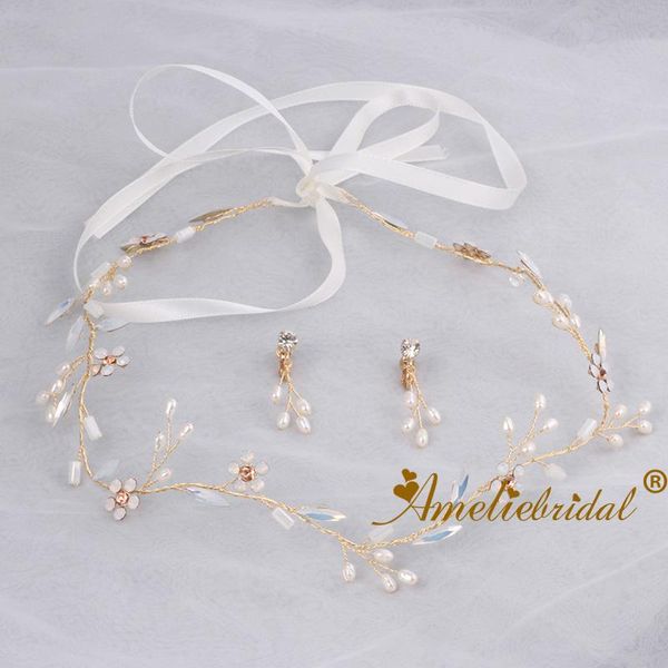 hair clips & barrettes unique wedding headpiece favors freshwater pearls clear opal bridal headband vine and earring set girl headdress, Golden;silver
hair clips & barrettes unique wedding headpiece favors freshwater pearls clear opal bridal headband vine and earring set girl headdress, Golden;silver