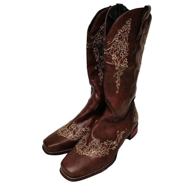 boots women's embroidered low heel high tube knight shoes cowboy women bota feminina zapatos de mujer, Black
boots women's embroidered low heel high tube knight shoes cowboy women bota feminina zapatos de mujer, Black