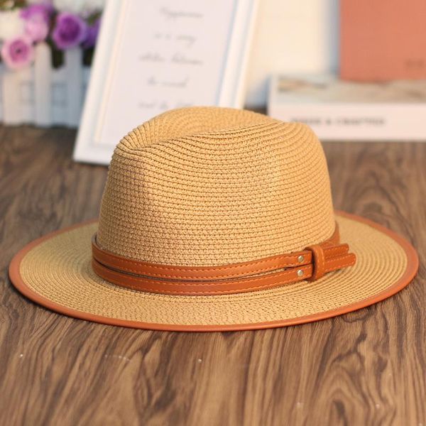 black 2021 women's summer panama cap ceremony hat straw hats for women girls spring jazz felt belt wide brim, Blue;gray
black 2021 women's summer panama cap ceremony hat straw hats for women girls spring jazz felt belt wide brim, Blue;gray