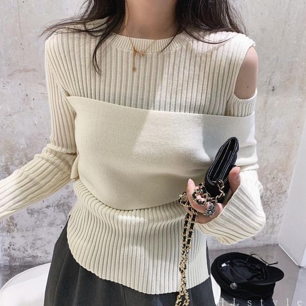 women's sweaters patchwork striped casual sweater for women o neck long sleeve off shoulder slim pullovers female 2021 fashion fall k93, White;black
women's sweaters patchwork striped casual sweater for women o neck long sleeve off shoulder slim pullovers female 2021 fashion fall k93, White;black