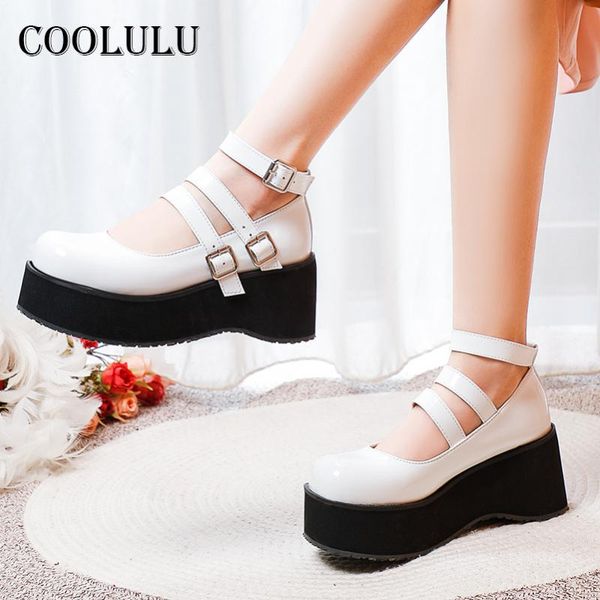 ankle strap women shoes 2021 high heels platform wedges heel dress pumps buckle round toe footwear female white size 48, Black
ankle strap women shoes 2021 high heels platform wedges heel dress pumps buckle round toe footwear female white size 48, Black