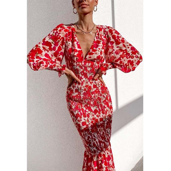 casual dresses pinkou women chic floral print maxi dress v neck elastic body long sleeve female mujer qa331, Black;gray
casual dresses pinkou women chic floral print maxi dress v neck elastic body long sleeve female mujer qa331, Black;gray