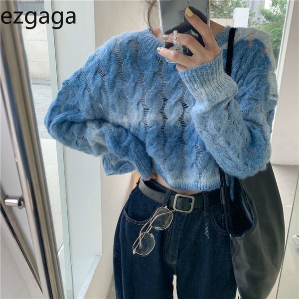 ezgaga tie dye hollow out sweater pullover women korean autumn loose long sleeve blue streetwear ladies crop fashion 210430, White;black
ezgaga tie dye hollow out sweater pullover women korean autumn loose long sleeve blue streetwear ladies crop fashion 210430, White;black