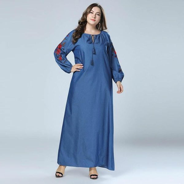casual dresses denim slim one-piece dress fashion floral navy blue plus size 3xl unique embroidered printed long sleeves vestidos, Black;gray
casual dresses denim slim one-piece dress fashion floral navy blue plus size 3xl unique embroidered printed long sleeves vestidos, Black;gray
