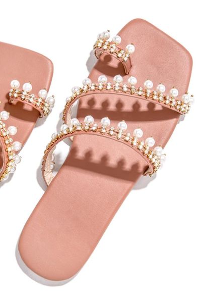 summer style all-match fashion rhinestone pearl decoration flat soft bottom casual slippers women, Black
summer style all-match fashion rhinestone pearl decoration flat soft bottom casual slippers women, Black