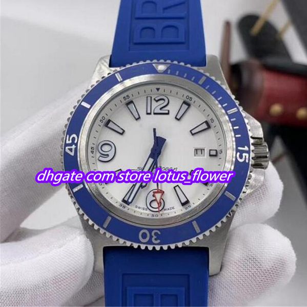 selling 1884 super-ocean 46mm watch white dial stainless steel rotating blue bezel mens watch automatic mechanical classic rubber band wrist, Slivery;brown
selling 1884 super-ocean 46mm watch white dial stainless steel rotating blue bezel mens watch automatic mechanical classic rubber band wrist, Slivery;brown
