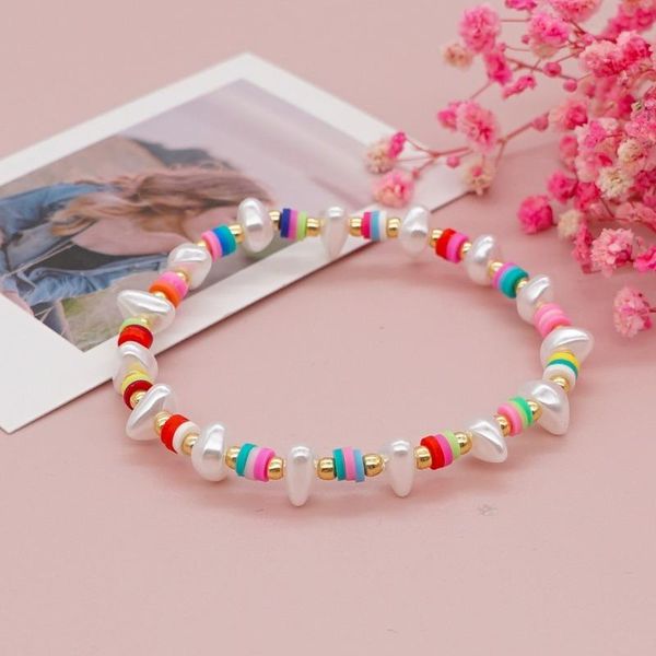 beaded, strands mixed colorful clay heishi beads bracelet for women sweet imitation pearl beaded femme boho jewelry pulseras mujer, Black
beaded, strands mixed colorful clay heishi beads bracelet for women sweet imitation pearl beaded femme boho jewelry pulseras mujer, Black
