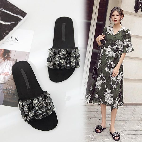 shoes ladies' slippers slipers women shale female beach glitter slides flock fashion 2021 sabot jelly flat luxury crystal fabric, Black
shoes ladies' slippers slipers women shale female beach glitter slides flock fashion 2021 sabot jelly flat luxury crystal fabric, Black