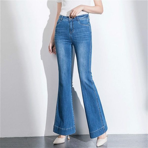 women's jeans women long flared autumn vintage high waist female denim bell pants retro casual ladies trousers bottom, Blue
women's jeans women long flared autumn vintage high waist female denim bell pants retro casual ladies trousers bottom, Blue