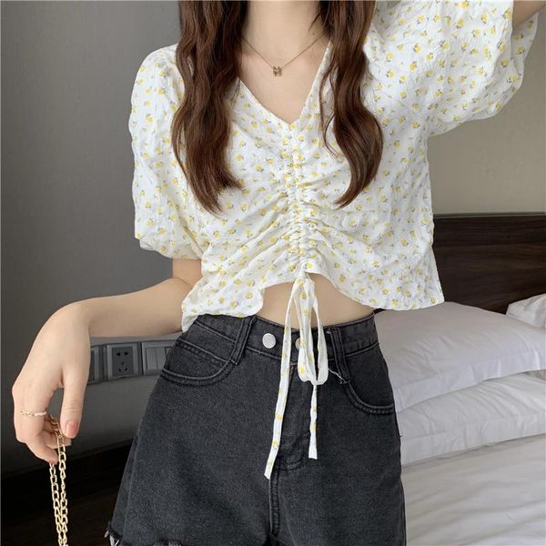 aproms v neck ribbed cropped t-shirt women drawstring casual slim tie up ruched tshirt streetwear crop 2021 women's, White
aproms v neck ribbed cropped t-shirt women drawstring casual slim tie up ruched tshirt streetwear crop 2021 women's, White
