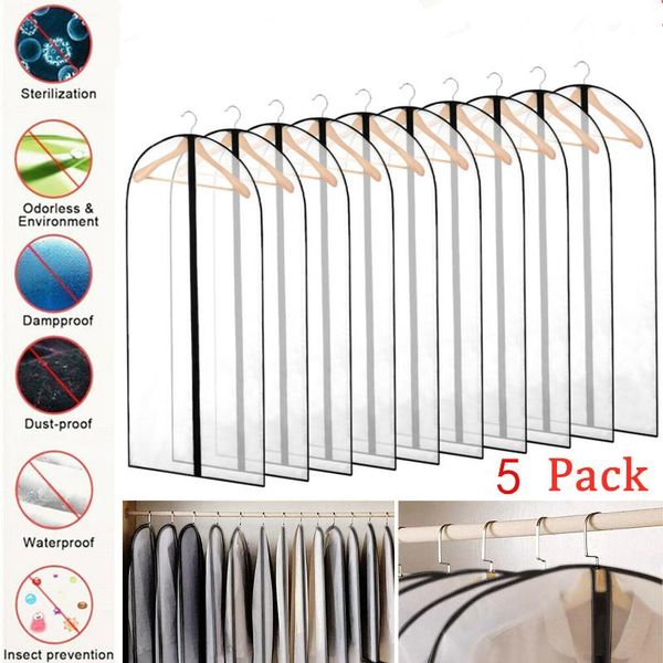 5pcs clear garment bag covers for clothes with zipper protector dust cover storage fur coat suit disposable
5pcs clear garment bag covers for clothes with zipper protector dust cover storage fur coat suit disposable