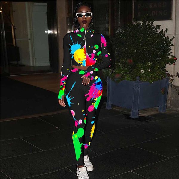 women's tracksuits 2 pcs women clothes sets slim print autumn and spring zipper crop trousers street wear, Gray
women's tracksuits 2 pcs women clothes sets slim print autumn and spring zipper crop trousers street wear, Gray