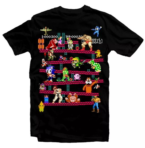 arcade college kong retro games fun christmas gift present cotton t-shirt 8978, White;black
arcade college kong retro games fun christmas gift present cotton t-shirt 8978, White;black