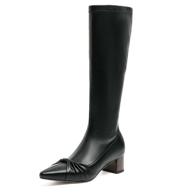 boots 2021 fashion women knee-high stretch pointed toe high heels side zipper party casual concise slim long shoes woman, Black
boots 2021 fashion women knee-high stretch pointed toe high heels side zipper party casual concise slim long shoes woman, Black