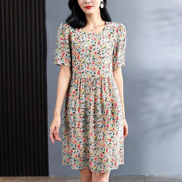 party dresses prairie chic women floral printed summer elegant square collar short sleeve high-waist 100% real silk lady a-line dress, White;black
party dresses prairie chic women floral printed summer elegant square collar short sleeve high-waist 100% real silk lady a-line dress, White;black