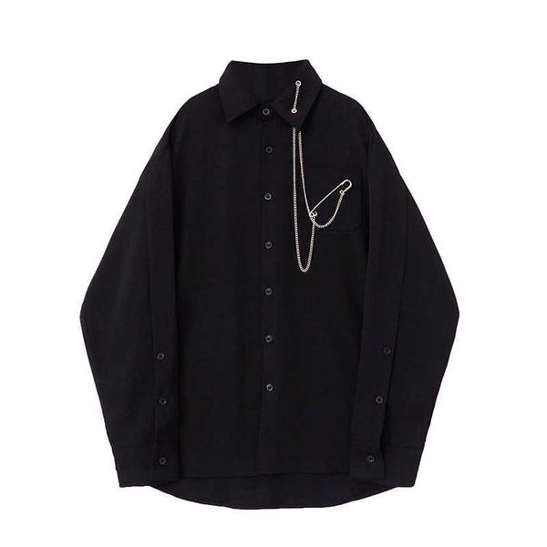 women's blouses & shirts harajuku gothic fashion black women kpop punk long sleeve casual chain korean style oversized clothe, White
women's blouses & shirts harajuku gothic fashion black women kpop punk long sleeve casual chain korean style oversized clothe, White