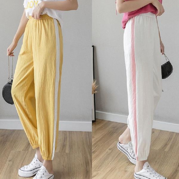 cotton linen summer high waist women pant casual fashion pocket loose leisure trousers office, Black;white
cotton linen summer high waist women pant casual fashion pocket loose leisure trousers office, Black;white