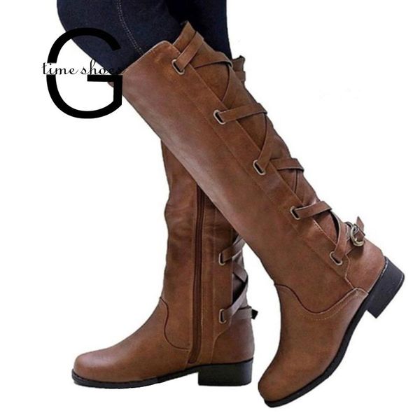 boots gtime knee-high women side zipper back lace up long shoes plus size 35-43 zstm103, Black
boots gtime knee-high women side zipper back lace up long shoes plus size 35-43 zstm103, Black