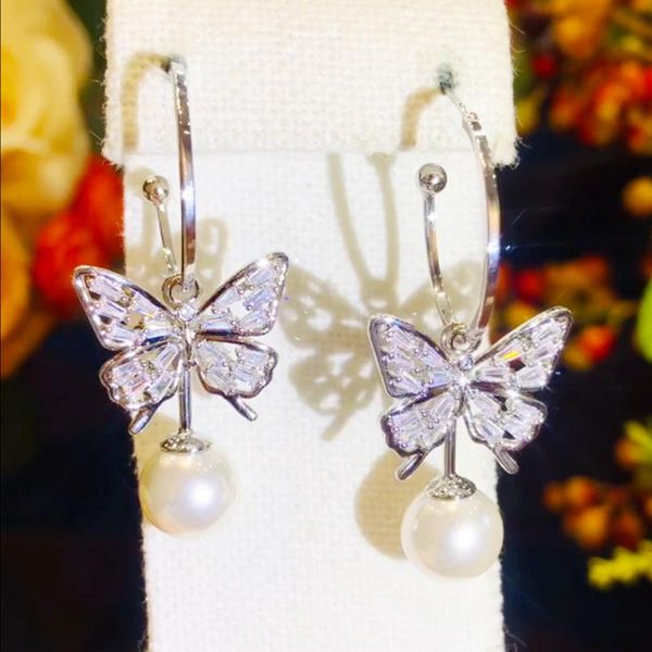 dangle & chandelier blachette fashion dubai wedding butterfly pearl pendant earrings women full cubic zirconia exquisite daily, Silver
dangle & chandelier blachette fashion dubai wedding butterfly pearl pendant earrings women full cubic zirconia exquisite daily, Silver