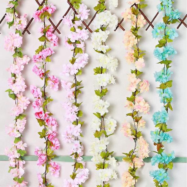 220cm artificial flower vine sakura silk flowers fake wall decor party wedding decoration home decorative & wreaths
220cm artificial flower vine sakura silk flowers fake wall decor party wedding decoration home decorative & wreaths