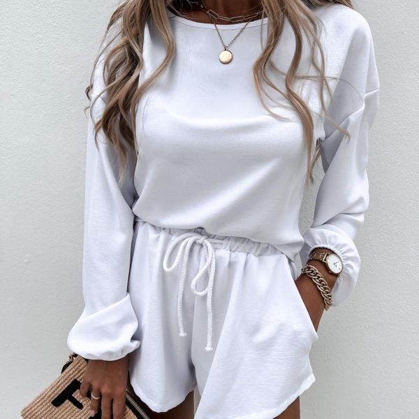 women's tracksuits white summer women short sets loose fashion sports two-piece suit long sleeve + shorts tracksuit female matching set, Gray
women's tracksuits white summer women short sets loose fashion sports two-piece suit long sleeve + shorts tracksuit female matching set, Gray