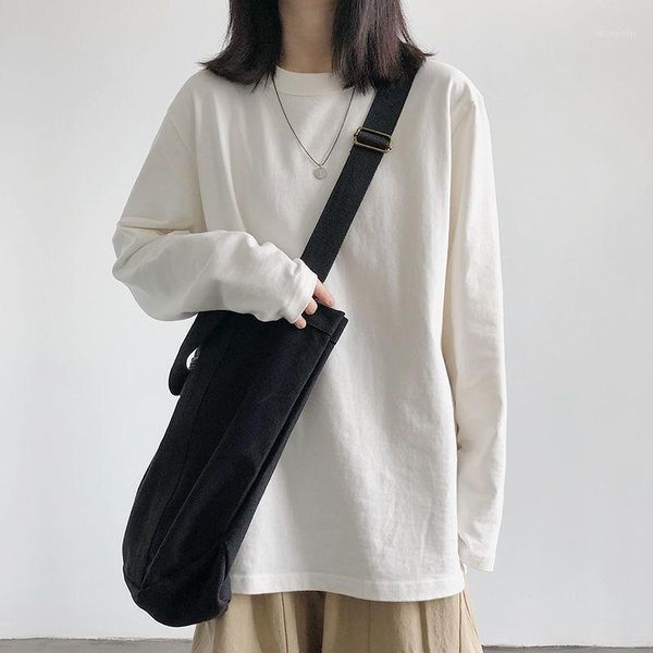 cotton long-sleeved t-shirt women's spring 2021 students loose solid color bottoming shirt top, White
cotton long-sleeved t-shirt women's spring 2021 students loose solid color bottoming shirt top, White